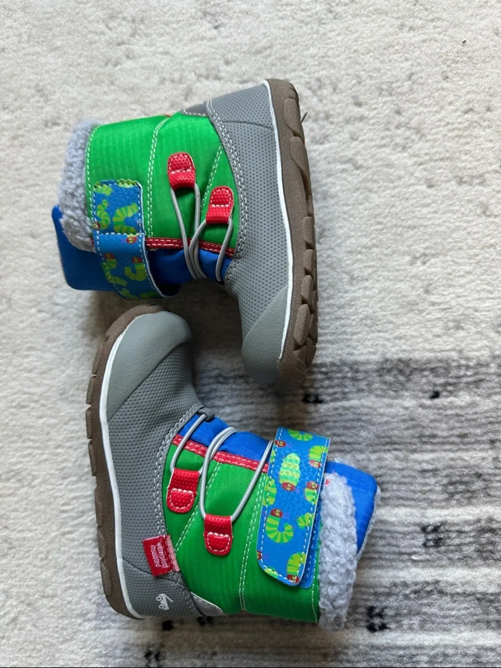 See Kai run hungry caterpillar 3M Thinsulate, Winter Boots worn 3x. Toddler - Picture 2 of 7